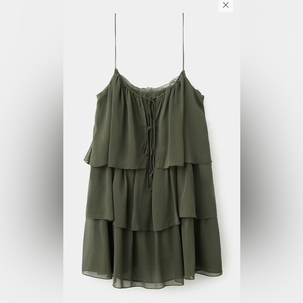 Mango Short ruffled dress